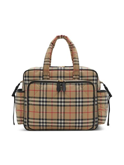 burberry diaper bag farfetch|diaper tote Burberry diaper bag.